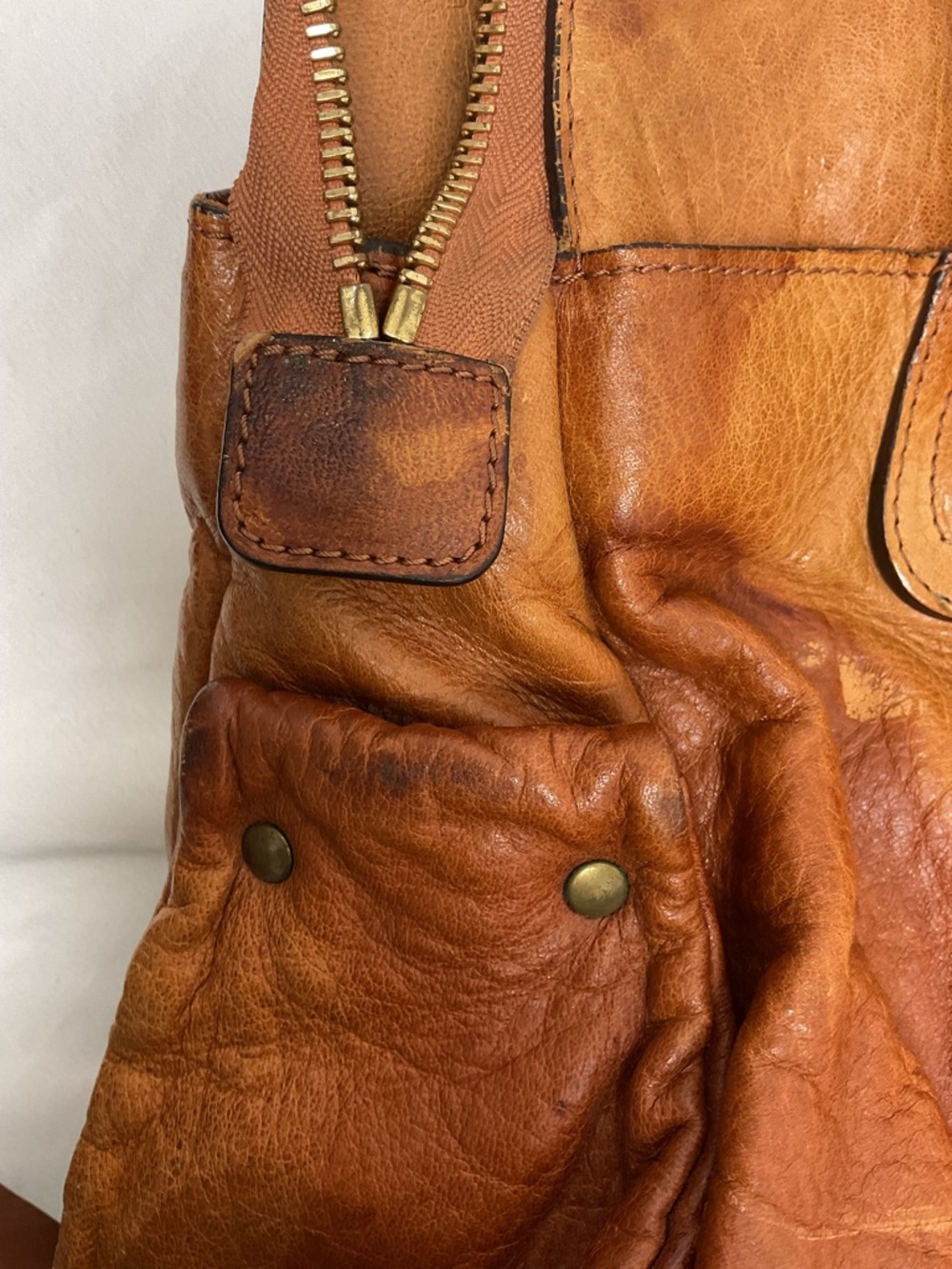 Chloé Paddington Style Tan Leather Satchel Braided Handles Gold Hardware - Picture 12 of 16